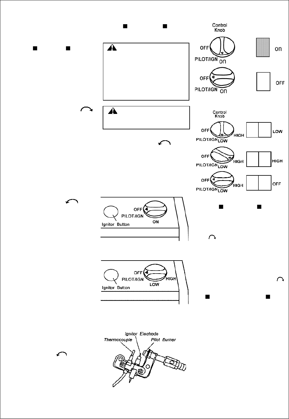 Operating your heater, Manual control models | Procom ML060HPA User Manual | Page 11 / 23