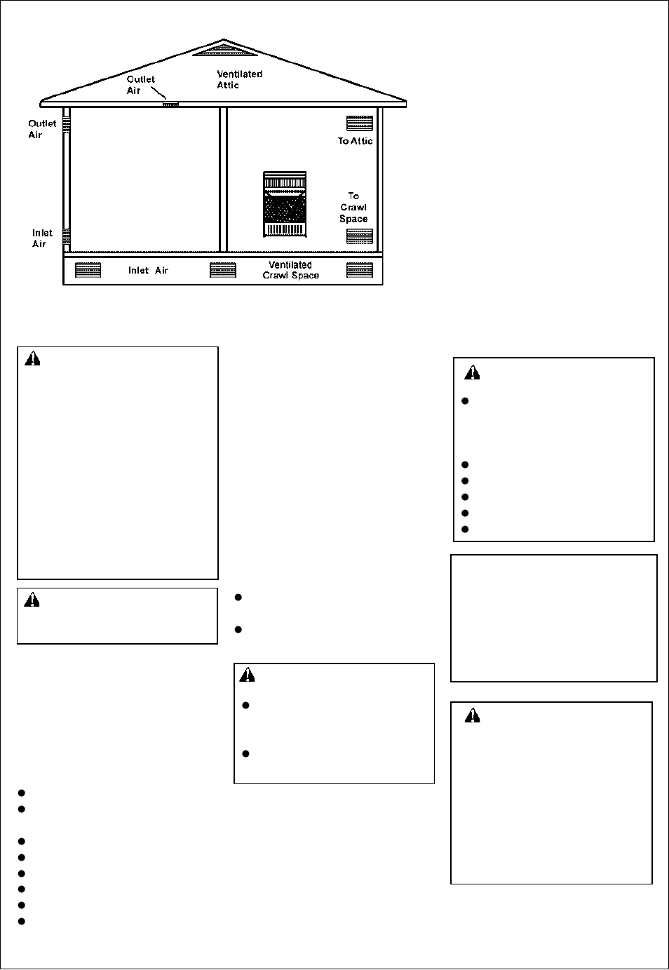 Ventilation air, Locating heater, Installation | Procom ML060HPA User Manual | Page 6 / 23