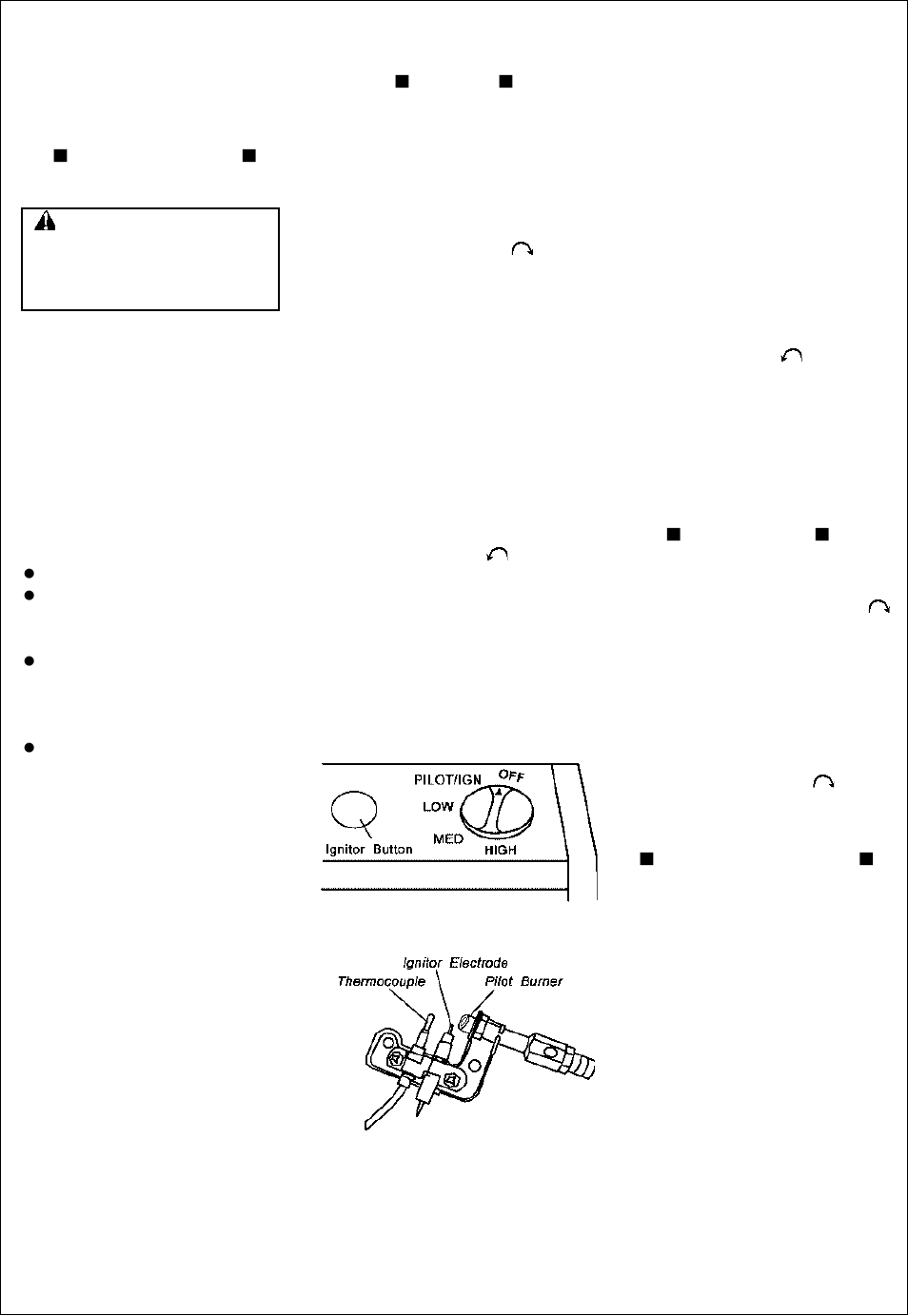 Operating your heater, Manual lighting procedure | Procom ML300HGA User Manual | Page 12 / 21