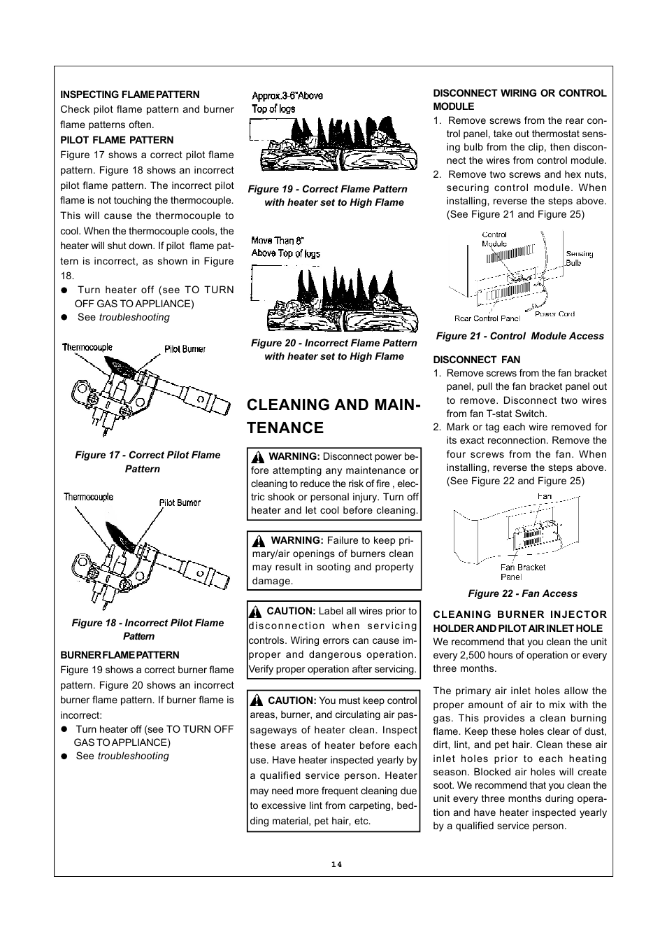 Cleaning and main- tenance | Procom SSU320RHL-B User Manual | Page 14 / 22