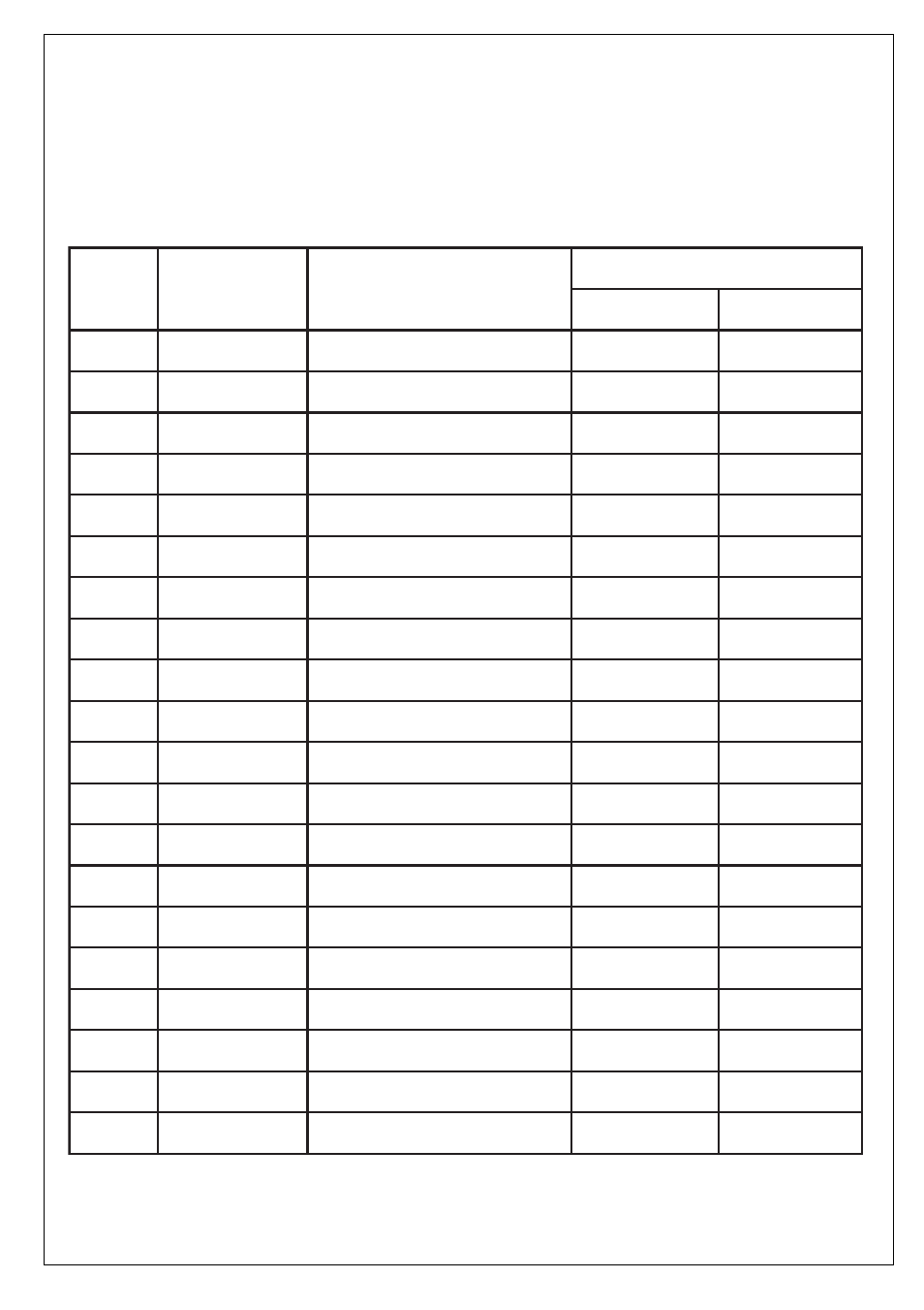 Parts list | Procom SN250TYLA-D User Manual | Page 19 / 21