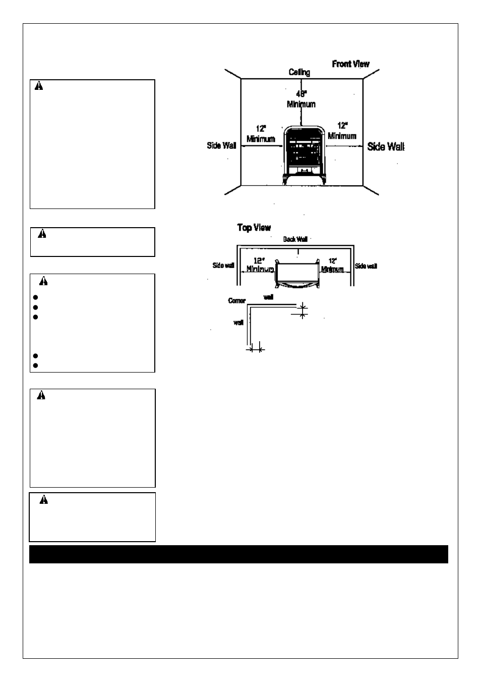 Water vapor: a by-product of unvented room heaters, Installation | Procom SN250TYLA-D User Manual | Page 6 / 21
