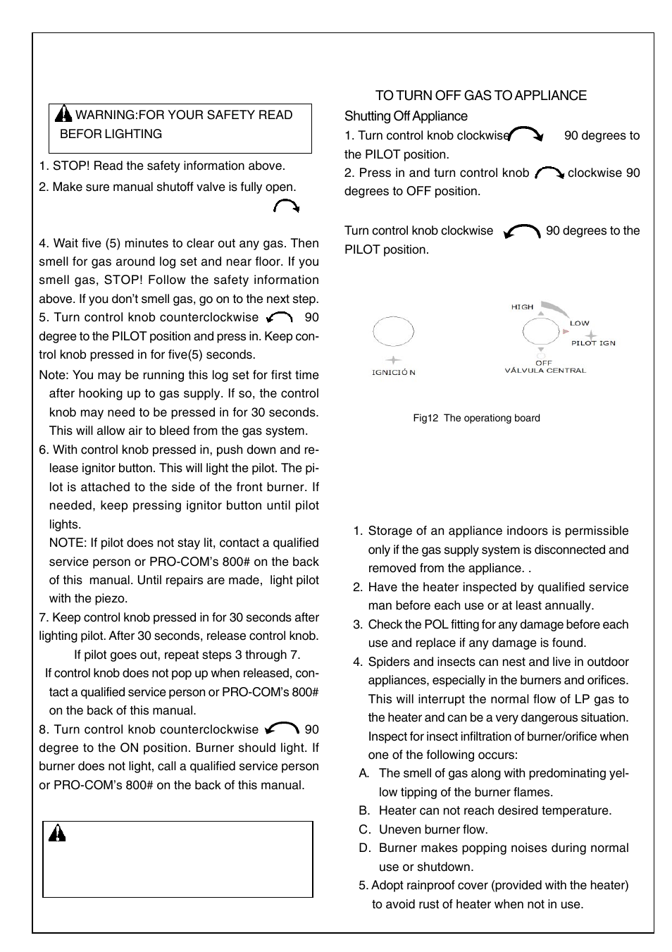 Maintenance and storage | Procom PN750HYLA User Manual | Page 8 / 13