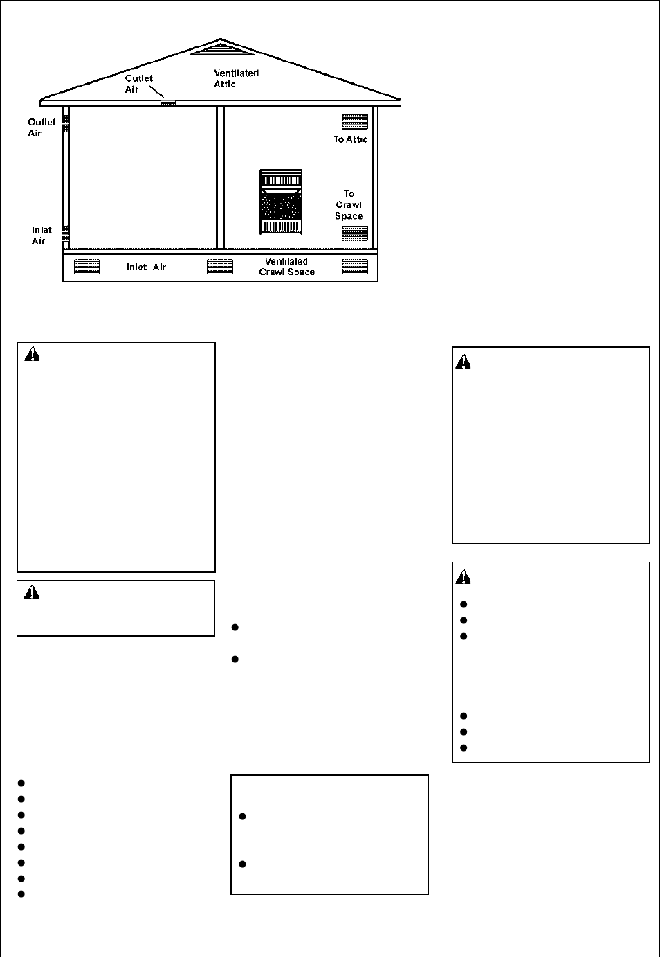Ventilation air, Locating heater, Installation | Procom ML300TBA User Manual | Page 6 / 21