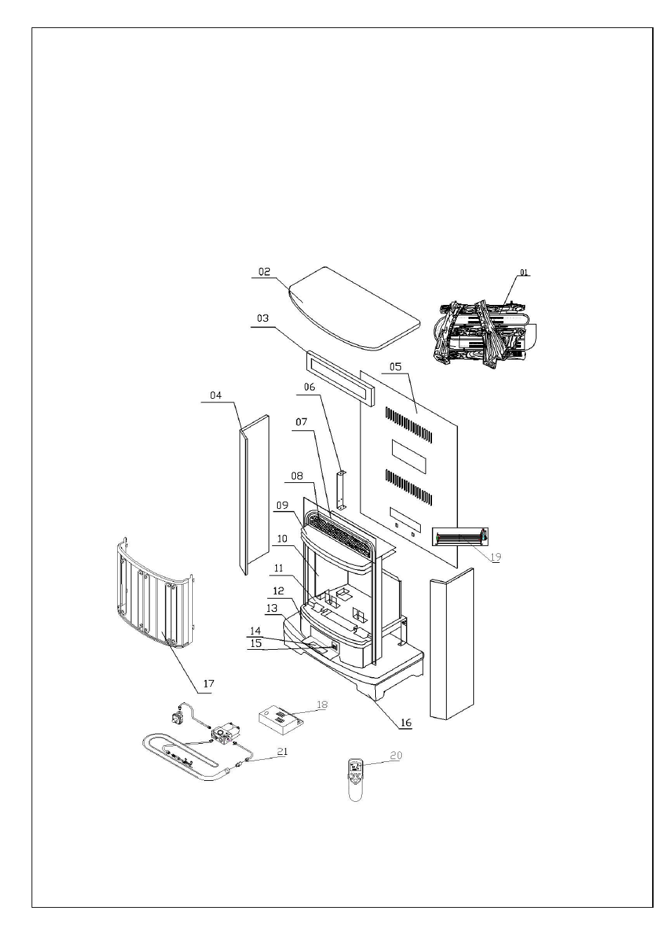 Illustrated parts breakdown | Procom EN250RYLB-O User Manual | Page 19 / 21