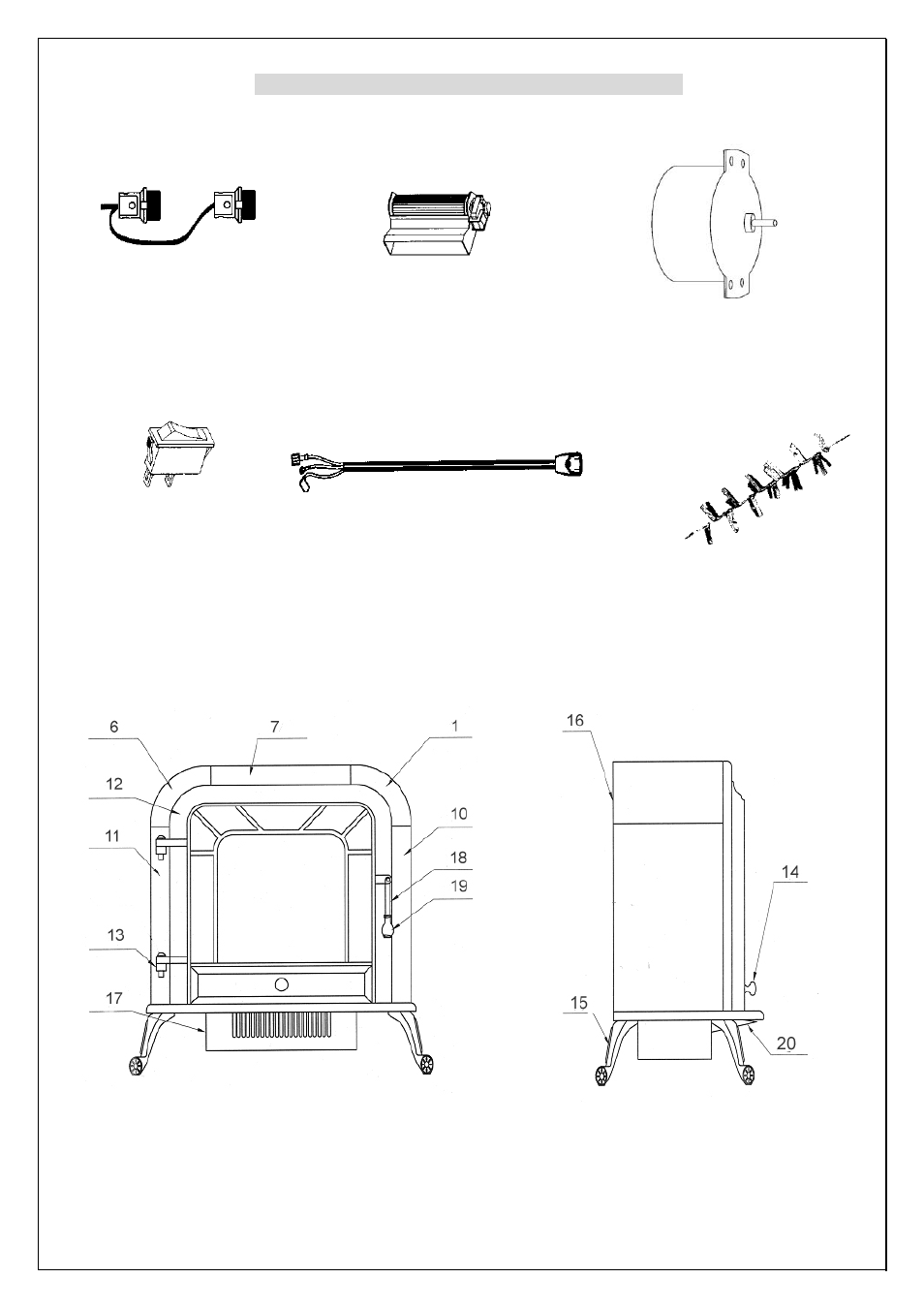 Replacement parts pictures of v50hylc | Procom V50HYLC User Manual | Page 9 / 11