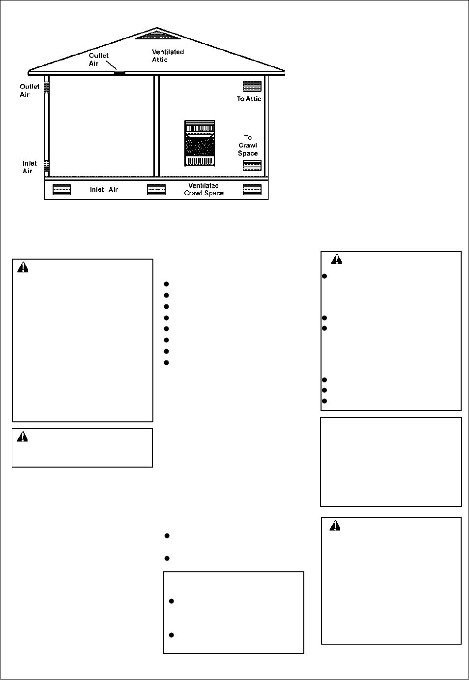 Ventilation air, Locating heater, Installation | Procom MN060HBA User Manual | Page 6 / 23