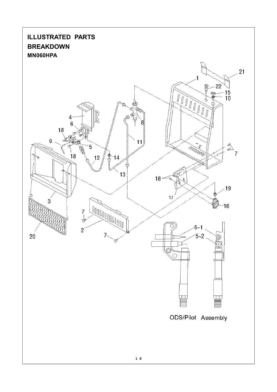 Illustrated parts breakdown | Procom MN060HPA User Manual | Page 18 / 23