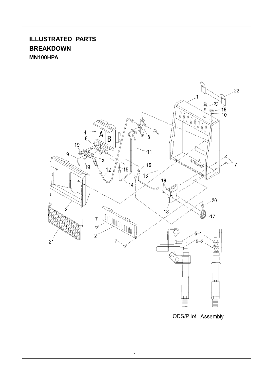 Illustrated parts breakdown | Procom MN060HPA User Manual | Page 20 / 23