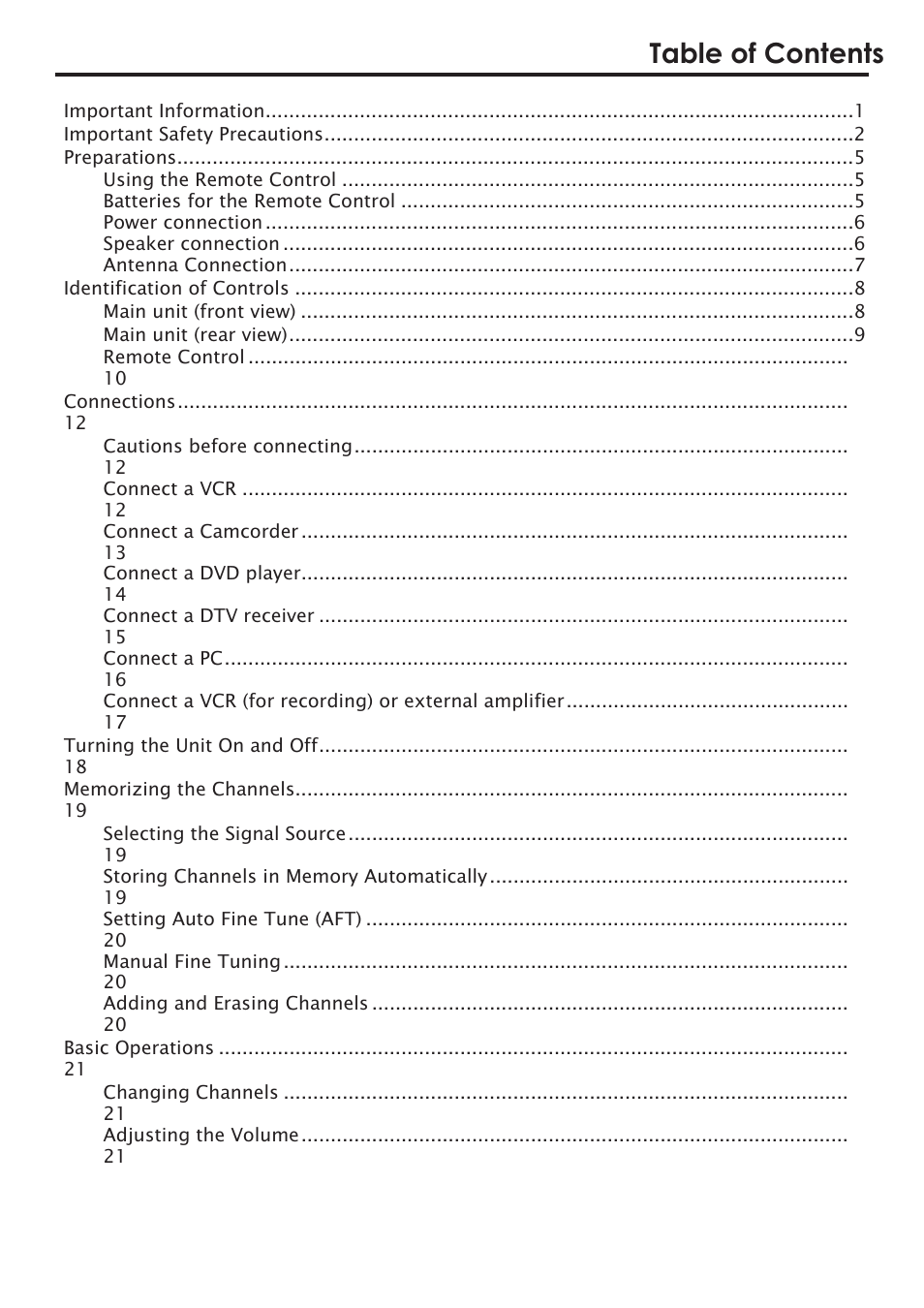 Primate Systems PDP TV User Manual | Page 2 / 47