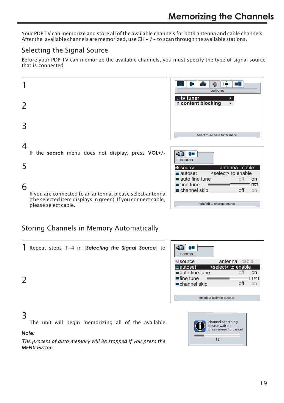 Selecting the signal source | Primate Systems PDP TV User Manual | Page 22 / 47