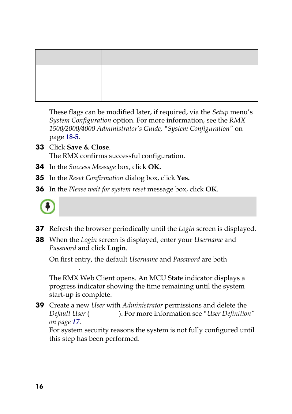 34 in the success message box, click ok, 35 in the reset confirmation dialog box, click yes | Polycom DOC2564A User Manual | Page 16 / 20