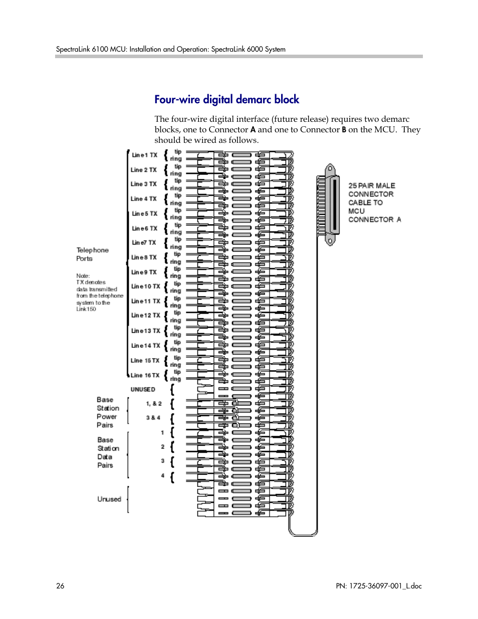 Four-wire digital demarc block | Polycom SpectraLink SCM408 User Manual | Page 26 / 64