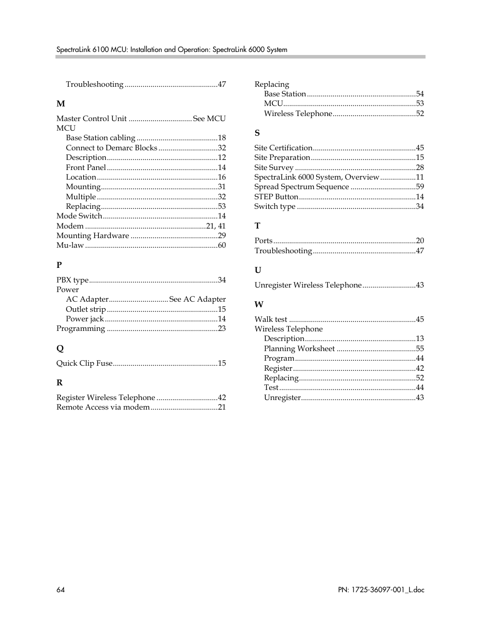 Polycom SpectraLink SCM408 User Manual | Page 64 / 64