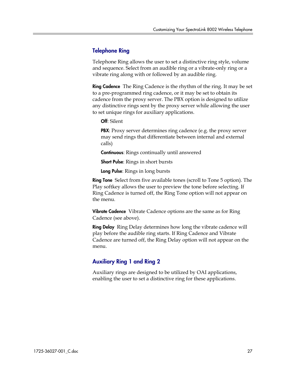 Polycom SpectraLink DCE201 User Manual | Page 27 / 53