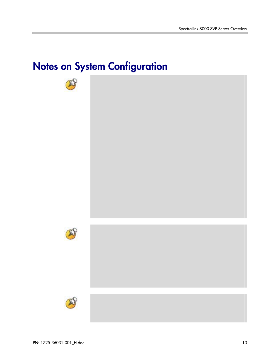 Notes on system configuration | Polycom SVP010 User Manual | Page 13 / 51