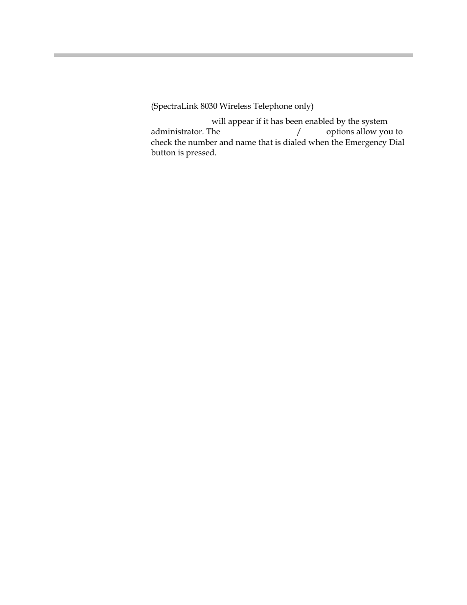 Emergency dial | Polycom SpectraLink 1725-36203-001 User Manual | Page 31 / 65
