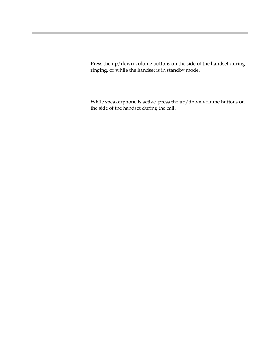 Change the ring volume, Adjust the speaker volume, Change the ring volume adjust the speaker volume | Polycom SpectraLink 1725-36203-001 User Manual | Page 37 / 65