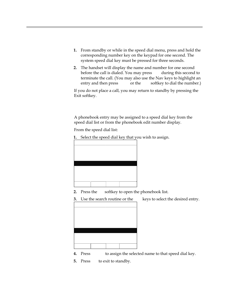 Make a speed dial call, Assign a speed dial number | Polycom SpectraLink 1725-36203-001 User Manual | Page 43 / 65