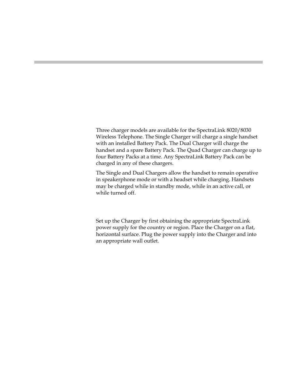 Charger options, Charger models | Polycom SpectraLink 1725-36203-001 User Manual | Page 49 / 65