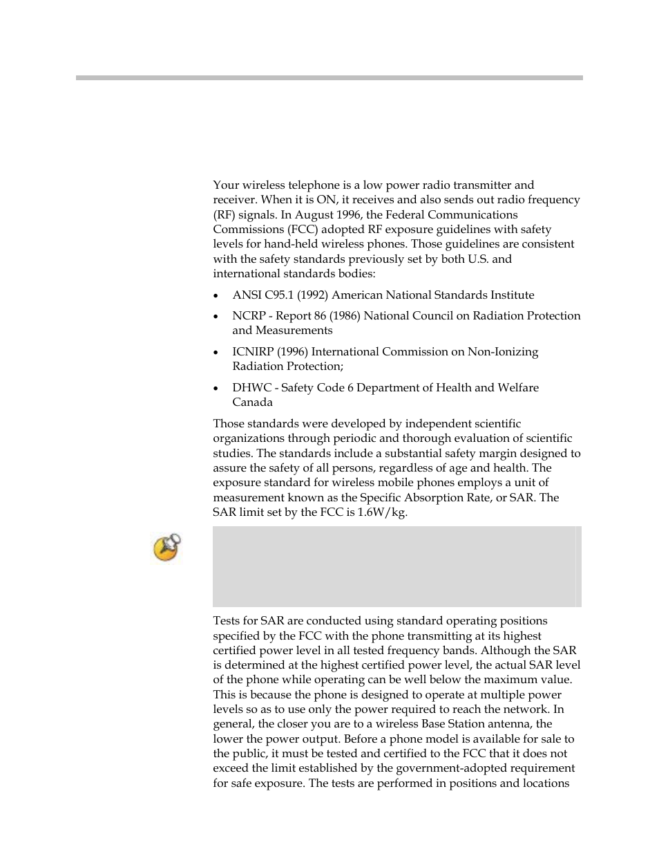 Specific absorption rate (sar) information | Polycom SpectraLink 1725-36203-001 User Manual | Page 63 / 65