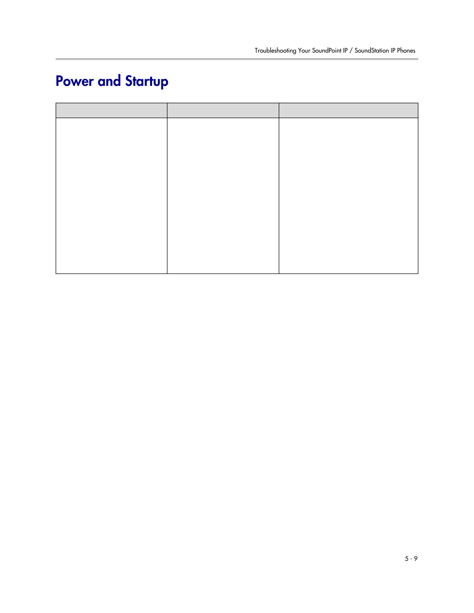 Power and startup, Power and startup –9 | Polycom SOUNDPOINT SIP 2.2.0 User Manual | Page 107 / 254