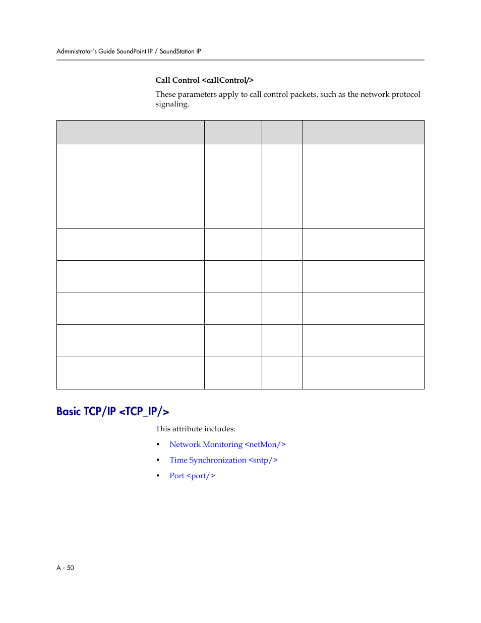 Basic tcp/ip <tcp_ip | Polycom SOUNDPOINT SIP 2.2.0 User Manual | Page 162 / 254