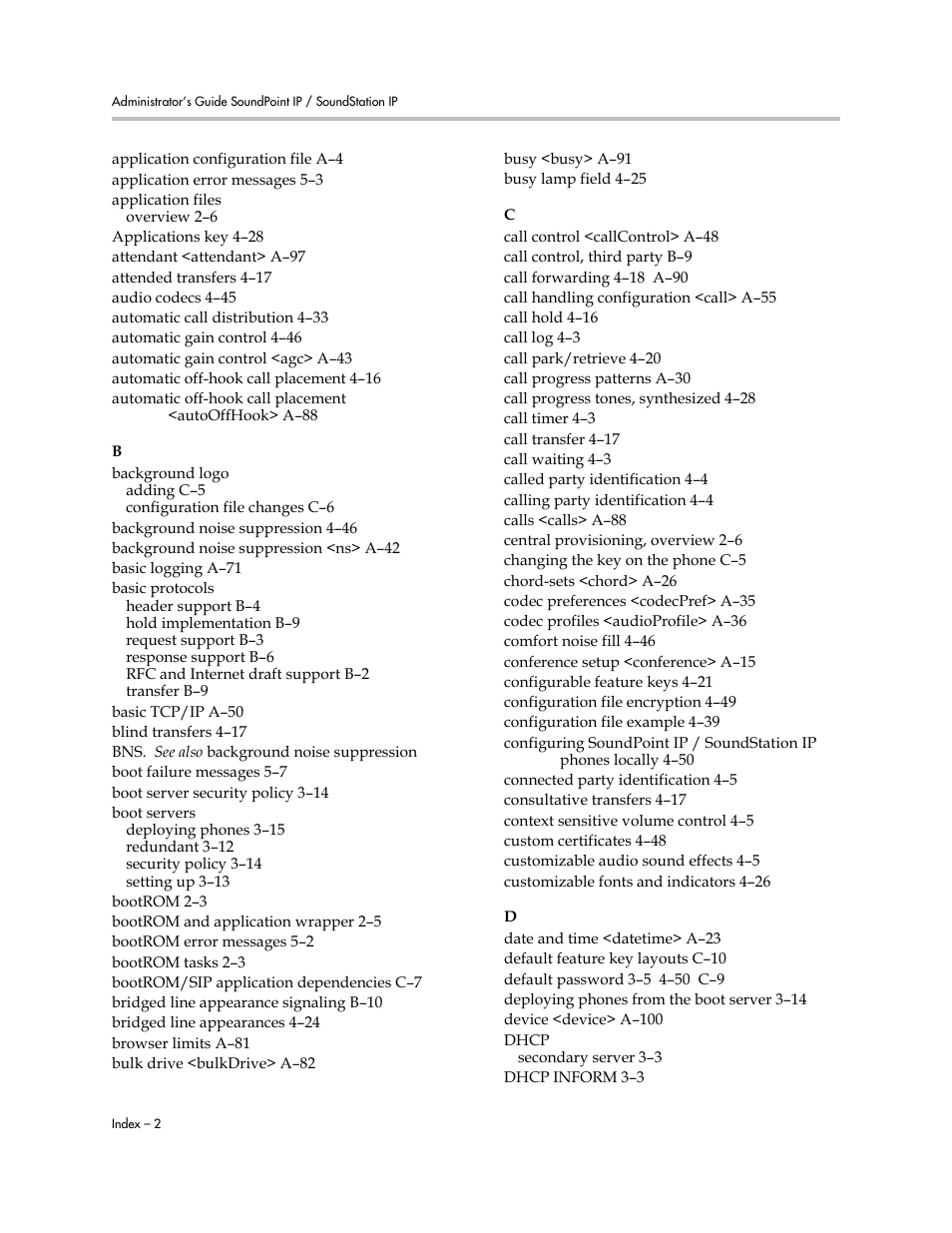 Polycom SOUNDPOINT SIP 2.2.0 User Manual | Page 250 / 254