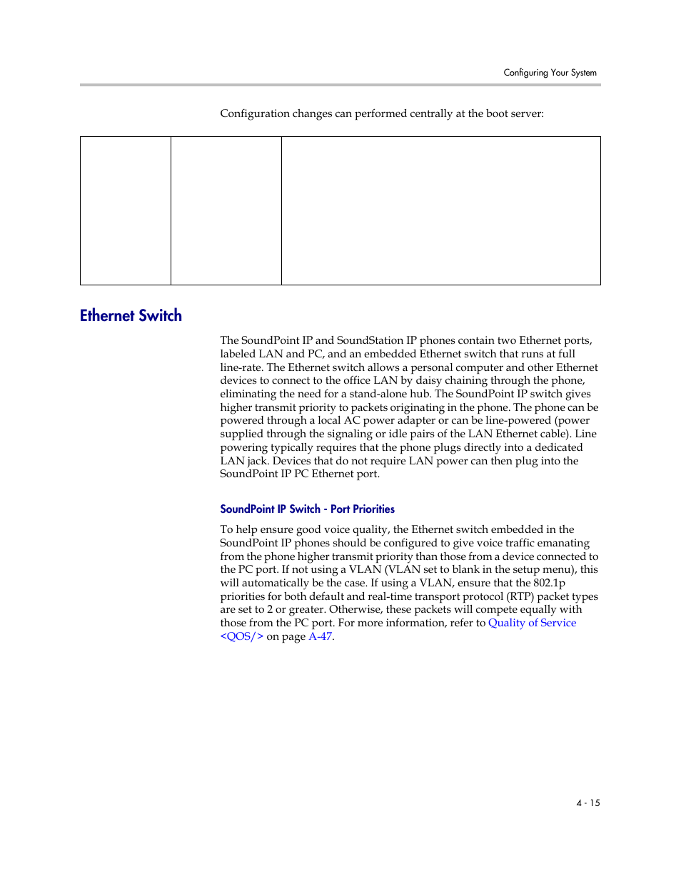 Ethernet switch, Ethernet switch –15 | Polycom SOUNDPOINT SIP 2.2.0 User Manual | Page 63 / 254