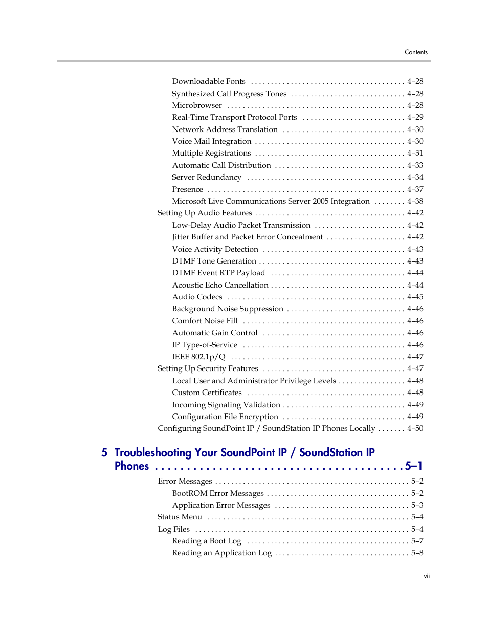 Polycom SOUNDPOINT SIP 2.2.0 User Manual | Page 7 / 254