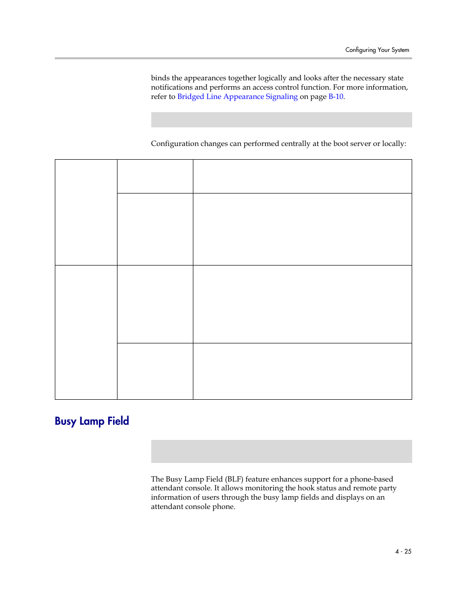 Busy lamp field, Busy lamp field –25, Allows monitoring | Polycom SOUNDPOINT SIP 2.2.0 User Manual | Page 73 / 254