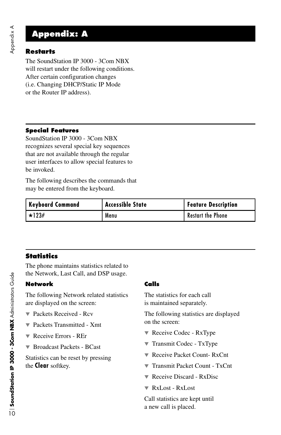 Appendix: a | Polycom IP3000-3COM User Manual | Page 14 / 20