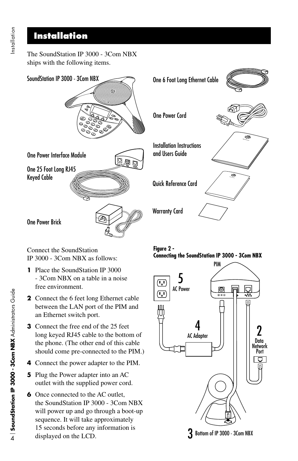 Installation | Polycom IP3000-3COM User Manual | Page 8 / 20