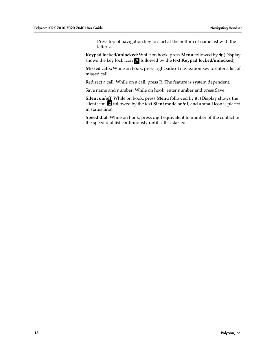 Polycom KIRK 7010 User Manual | Page 17 / 82