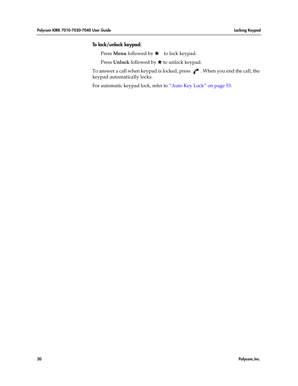 Polycom KIRK 7010 User Manual | Page 19 / 82