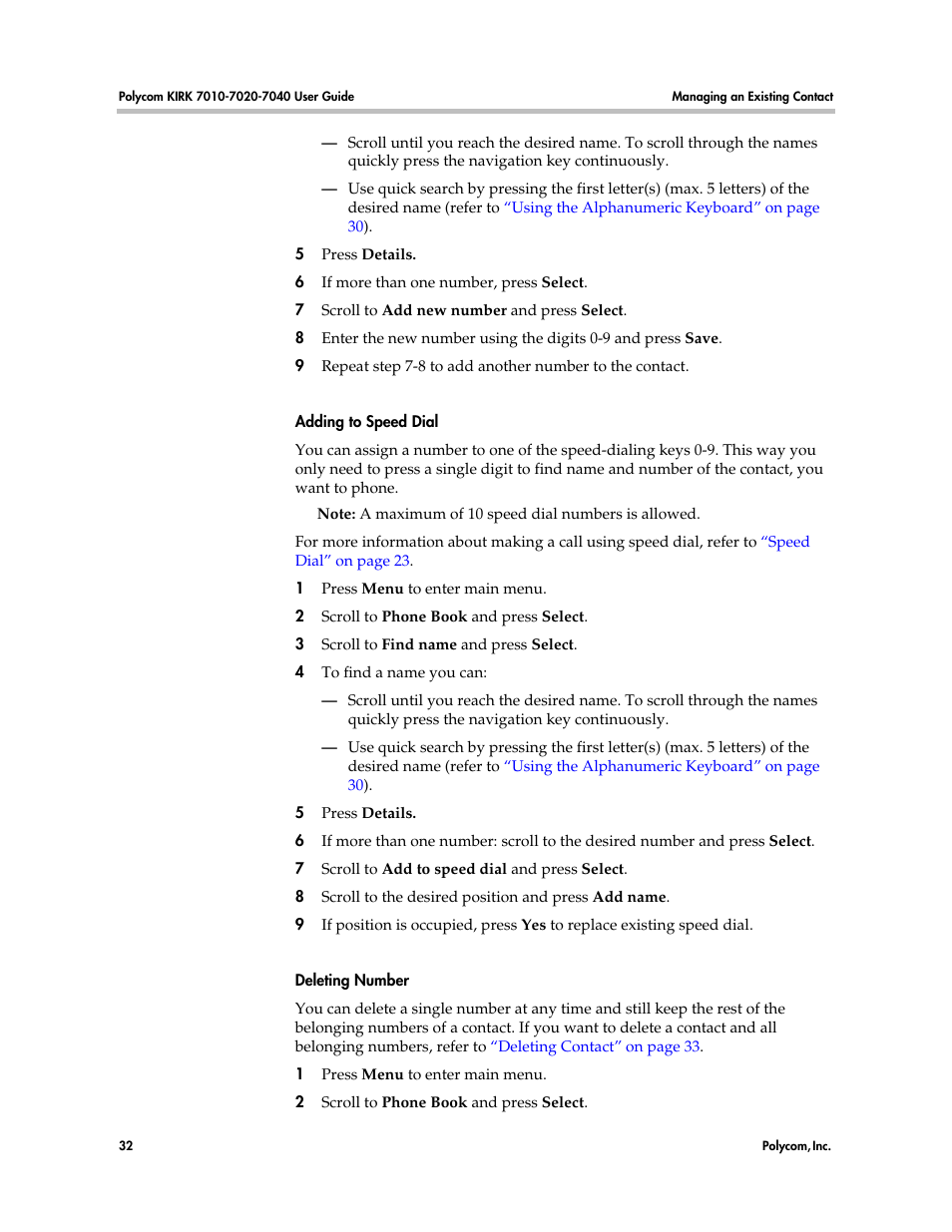 Polycom KIRK 7010 User Manual | Page 31 / 82