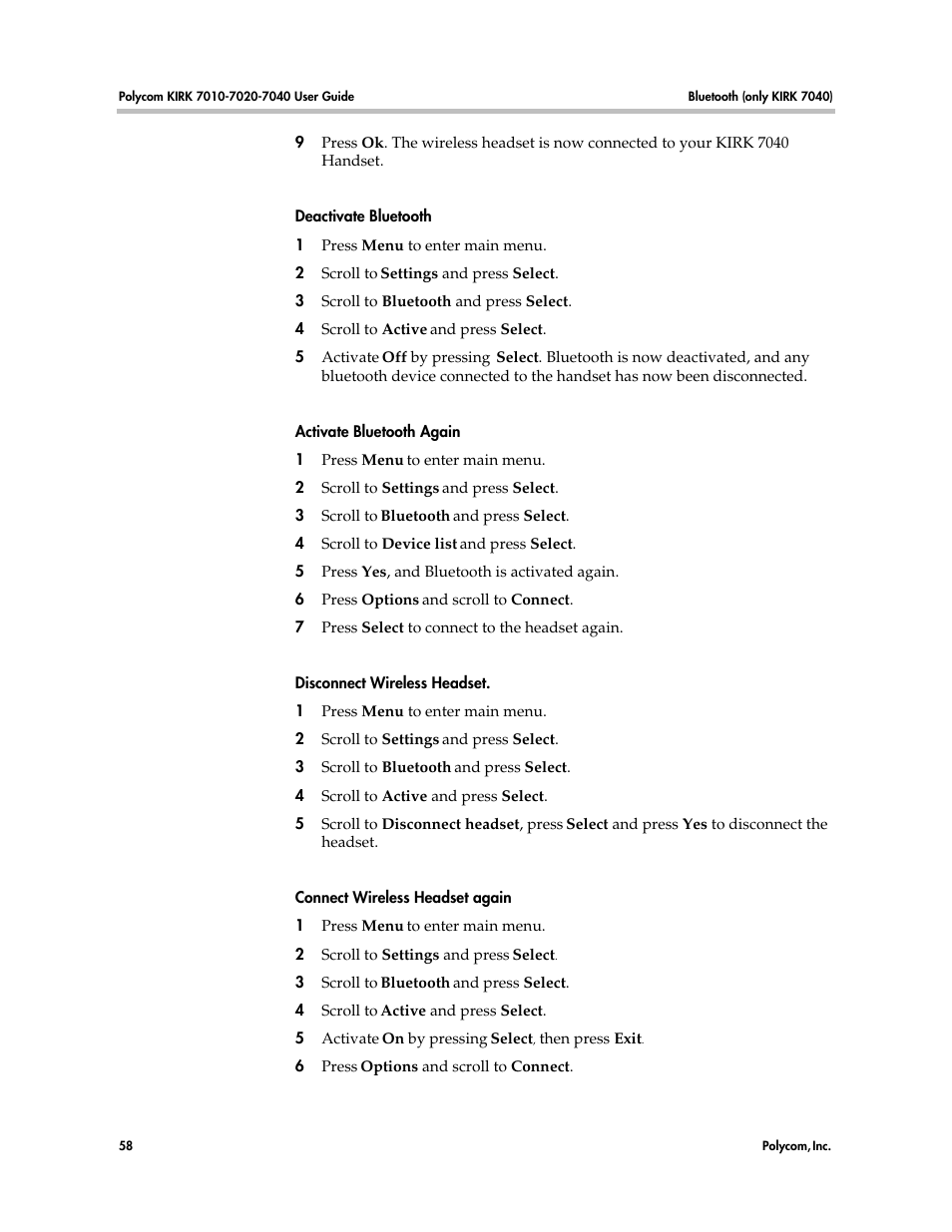 Polycom KIRK 7010 User Manual | Page 57 / 82