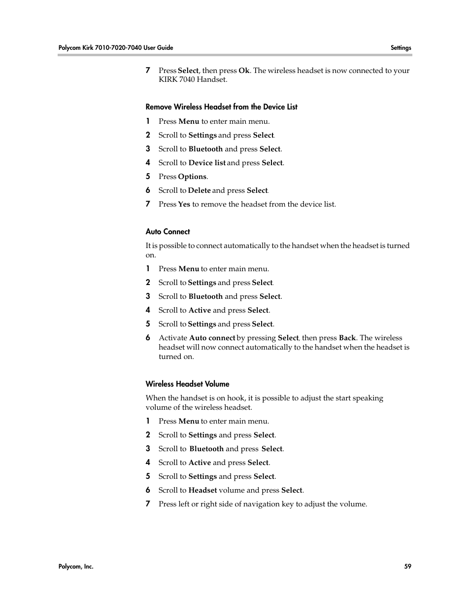 Polycom KIRK 7010 User Manual | Page 58 / 82