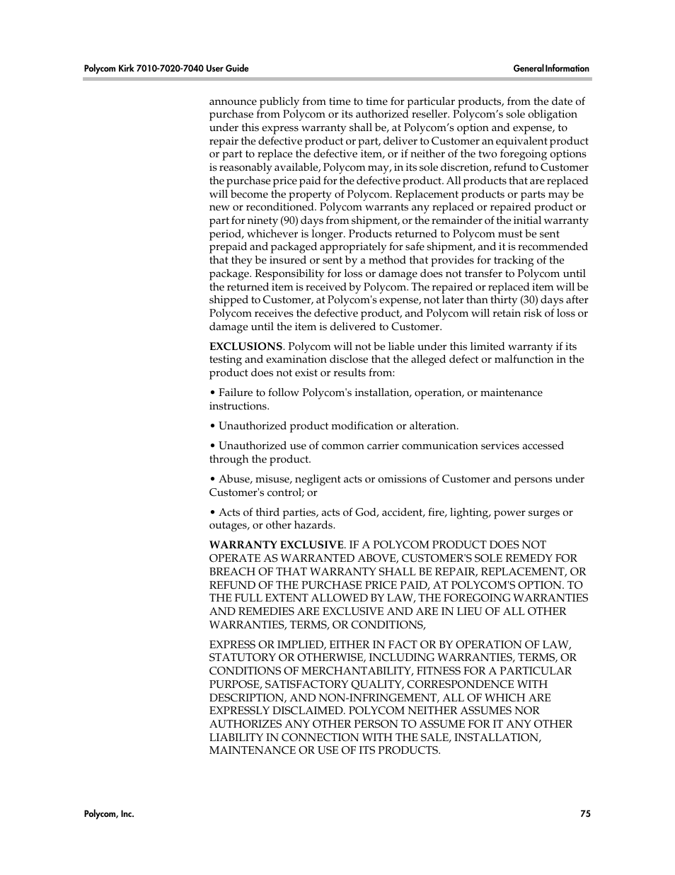 Polycom KIRK 7010 User Manual | Page 74 / 82