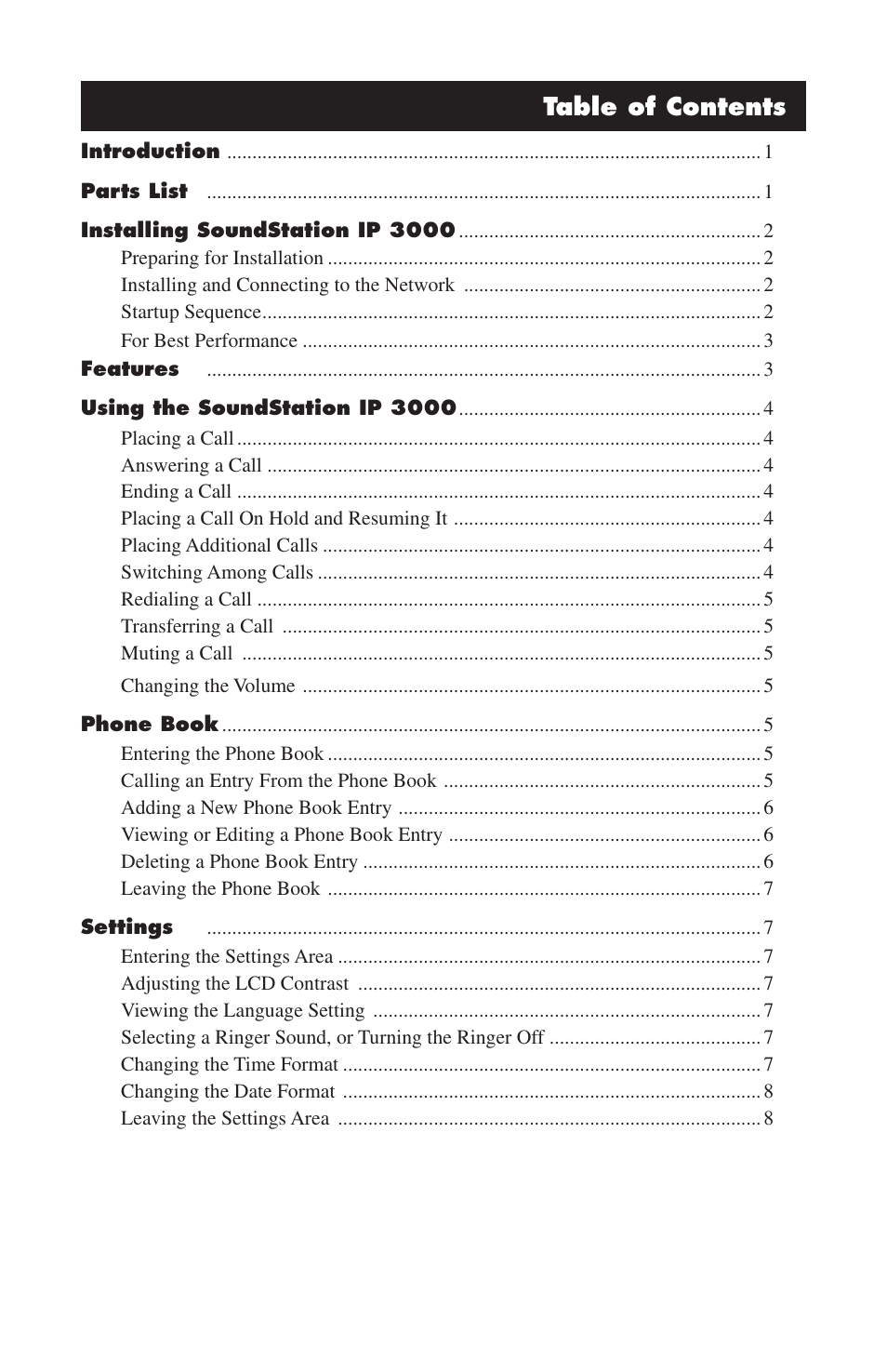 Polycom IP3000 User Manual | Page 2 / 20