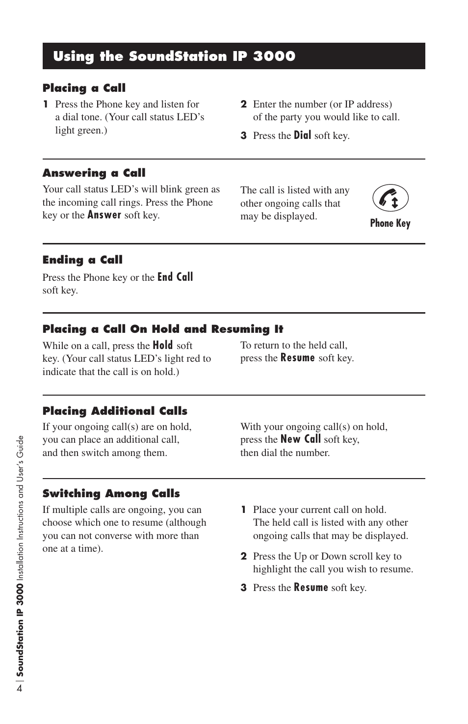 Using the soundstation ip 3000 | Polycom IP3000 User Manual | Page 8 / 20