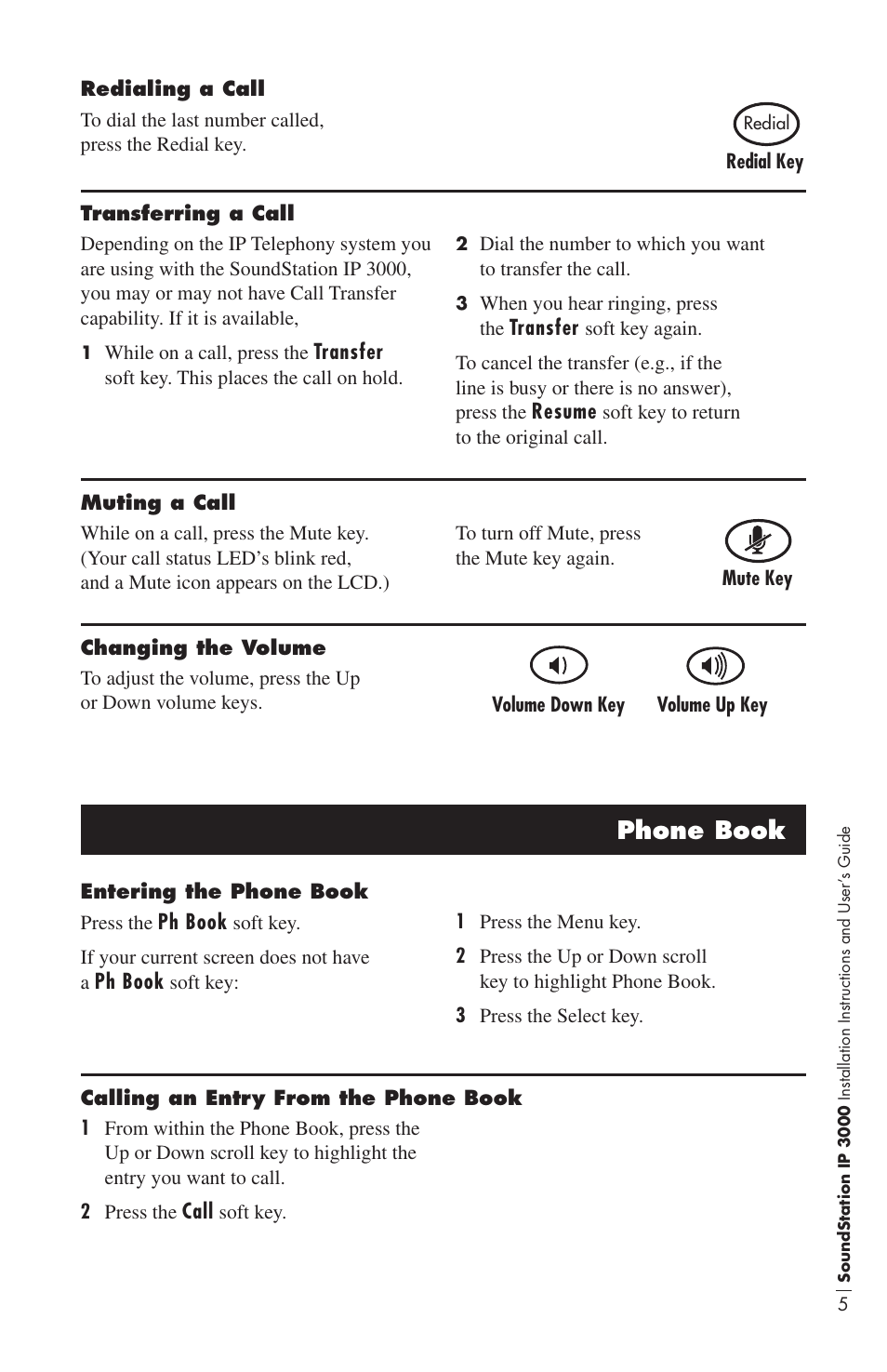 Phone book | Polycom IP3000 User Manual | Page 9 / 20