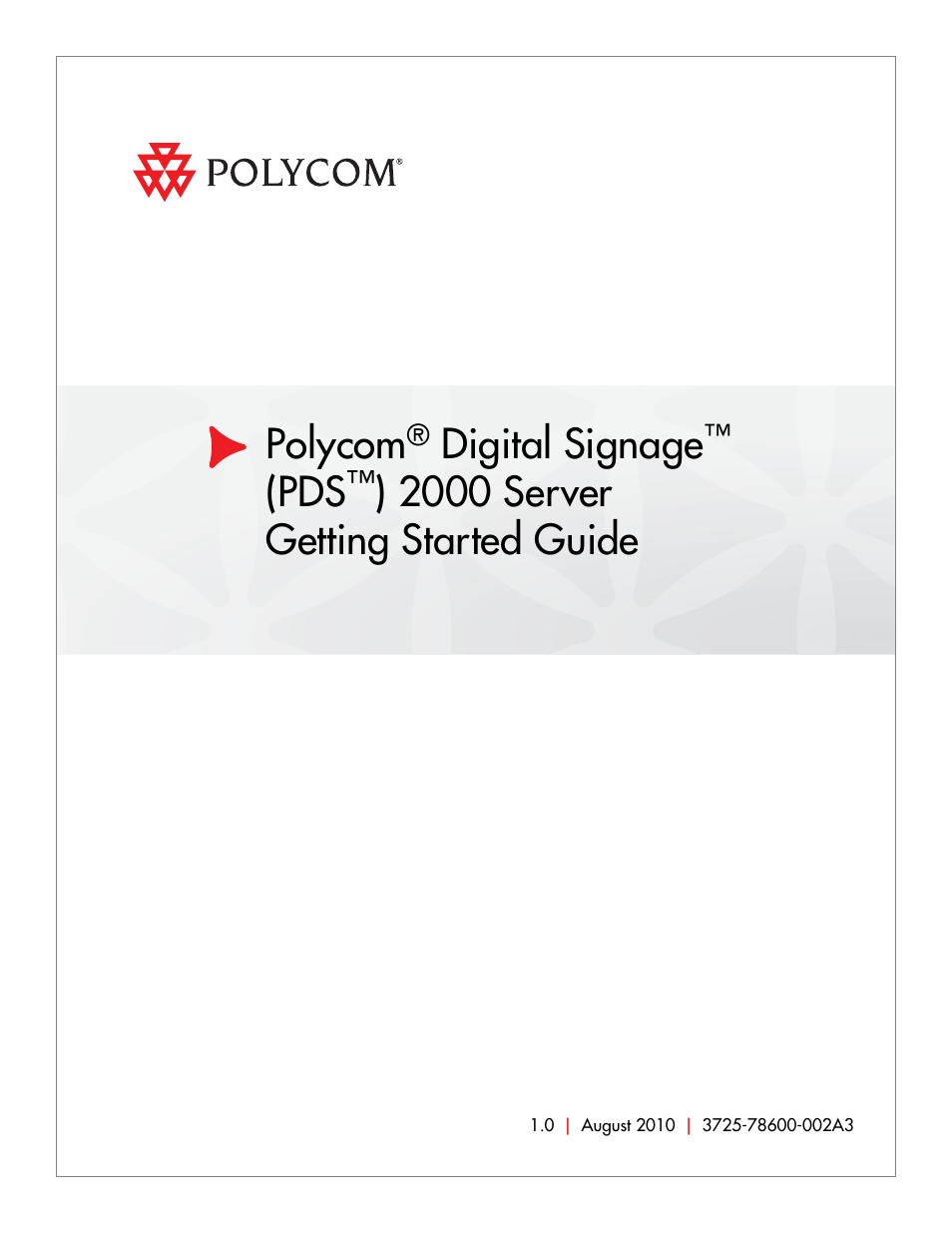 Polycom PDS 725-78600-002A2 User Manual | 32 pages