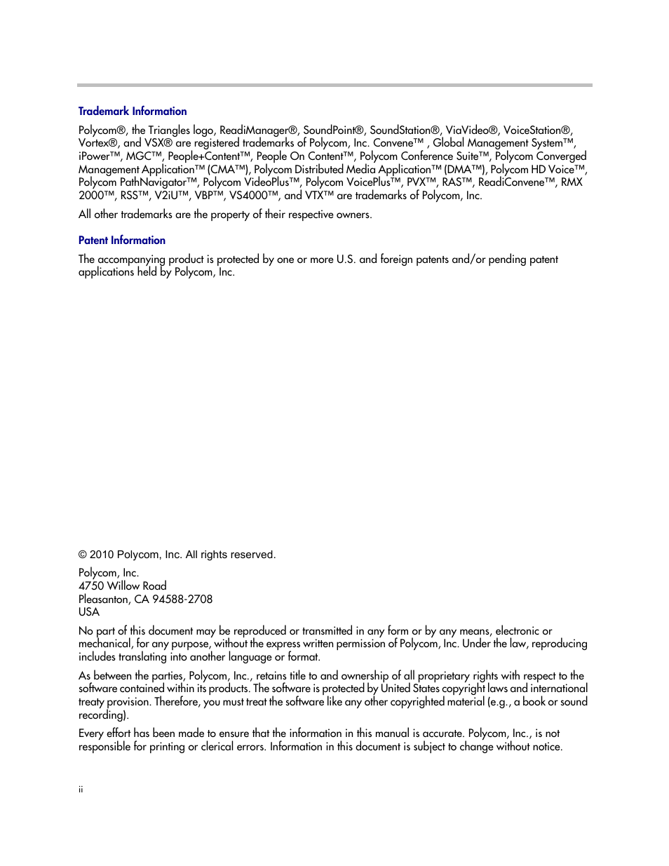 Polycom PDS 725-78600-002A2 User Manual | Page 2 / 32