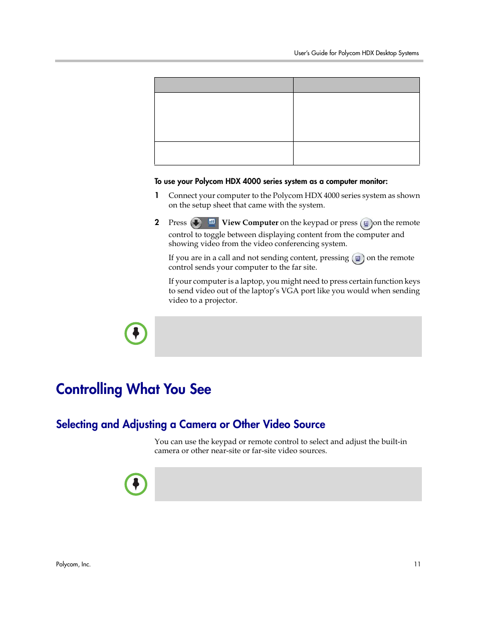 Controlling what you see | Polycom 3725-26470-004/A User Manual | Page 15 / 49