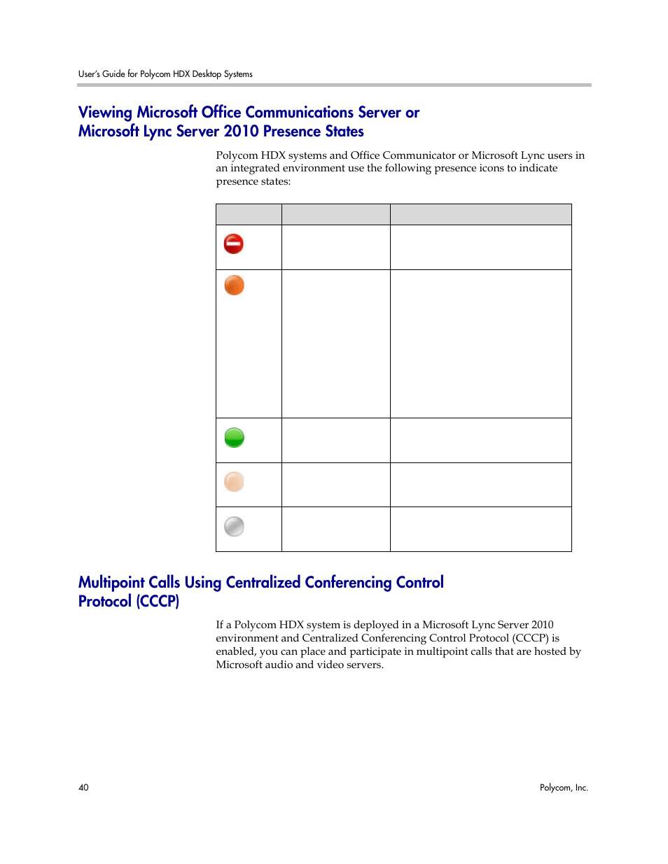 Viewing microsoft office communications server or, Protocol (cccp) | Polycom 3725-26470-004/A User Manual | Page 44 / 49