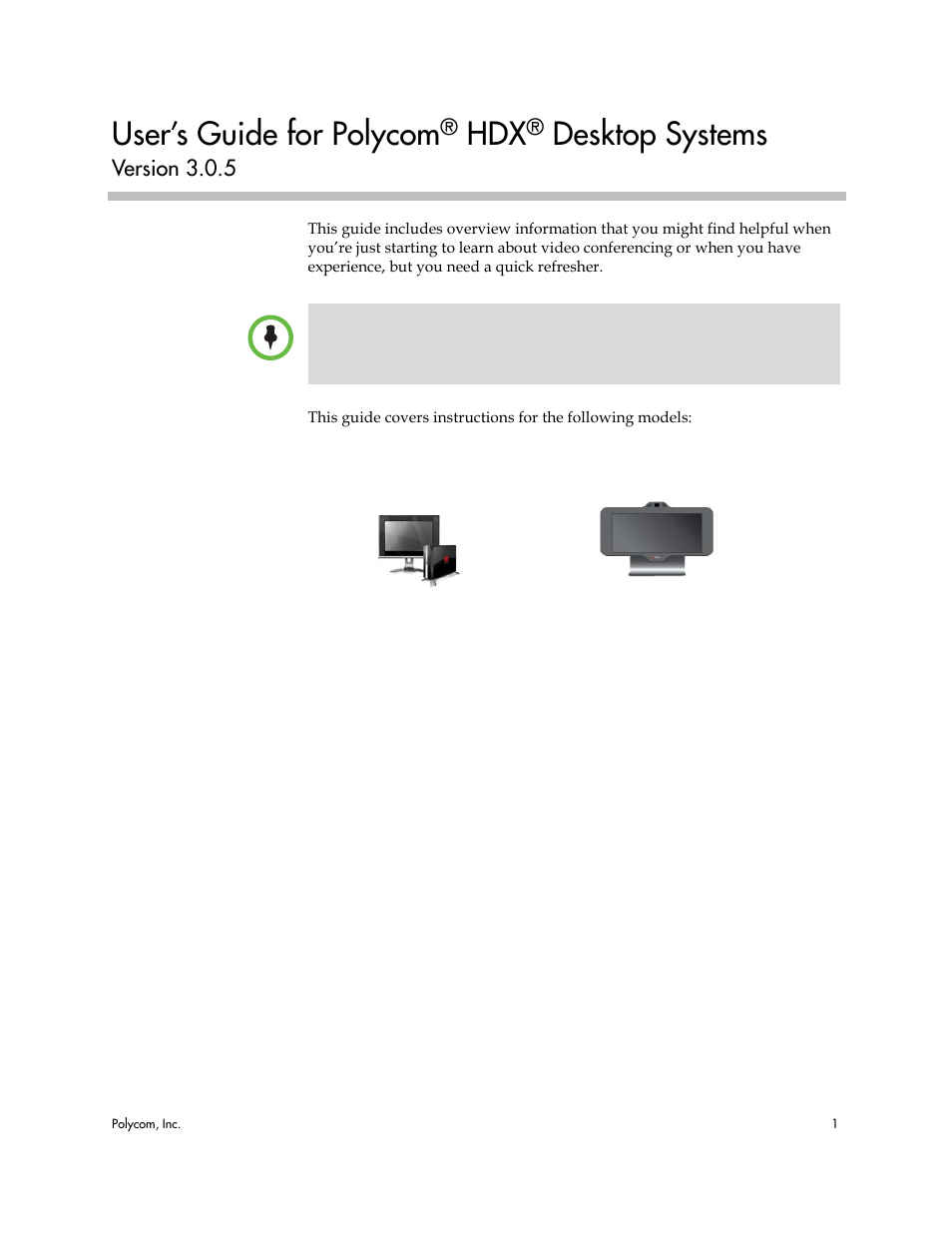 User’s guide for polycom, Desktop systems | Polycom 3725-26470-004/A User Manual | Page 5 / 49