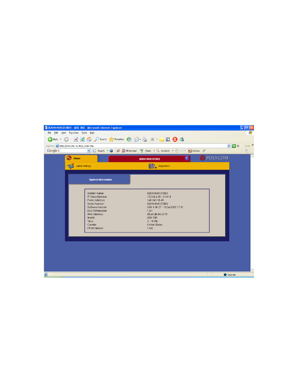 Chapter 6- configuring administrative settings, Info / system info, Home / table of contents | Info / system info home / table of contents | Polycom QSX 3725-22370-001/B User Manual | Page 28 / 64