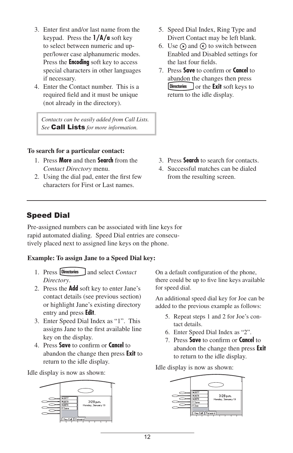 Speed dial, Press, Call lists | Polycom SOUNDPOINT IP 600 SIP 1.6.X User Manual | Page 15 / 29