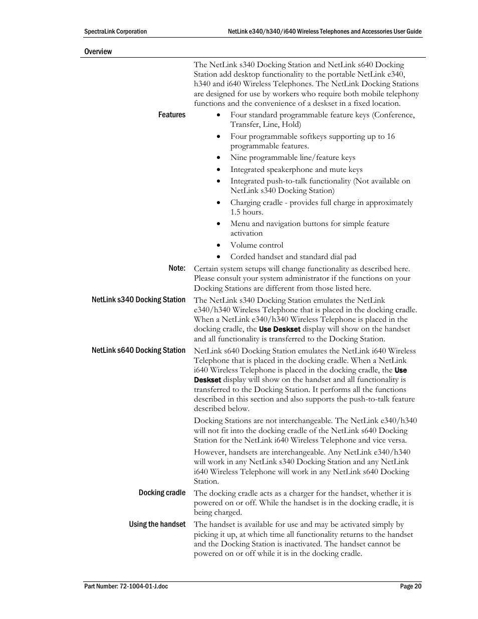 Polycom SpectraLink NetLink DCX100 User Manual | Page 20 / 50